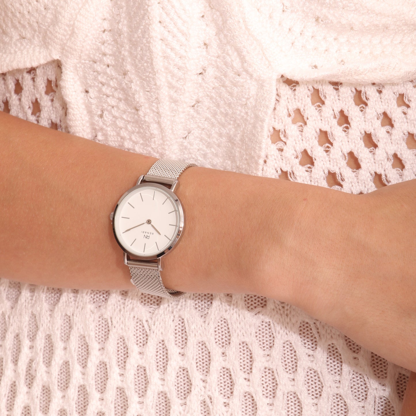 Duomo Silver Minimalist Round Women's Watch