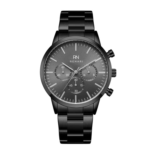 Reloj de malla metálica negro  Zermatt Black Golden