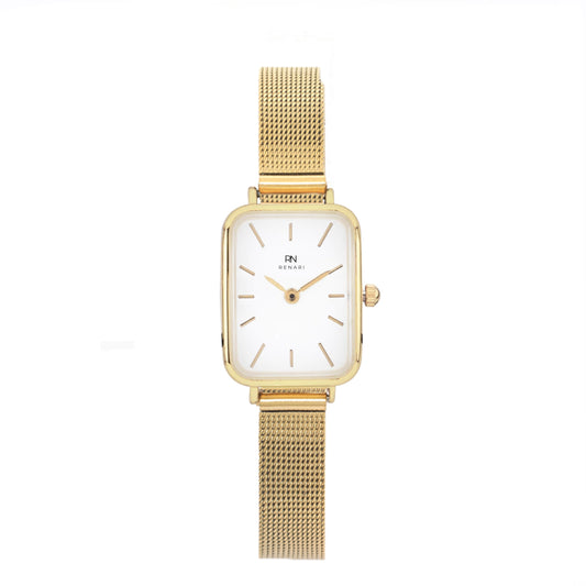 Reloj femenino cuadrado minimalista dorado Siena Golden