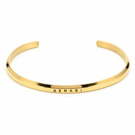 Pulsera de acero inoxidable Dorada Minimalista Ajustable