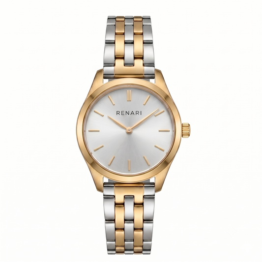 Reloj femenino redondo mini Niza bicolor