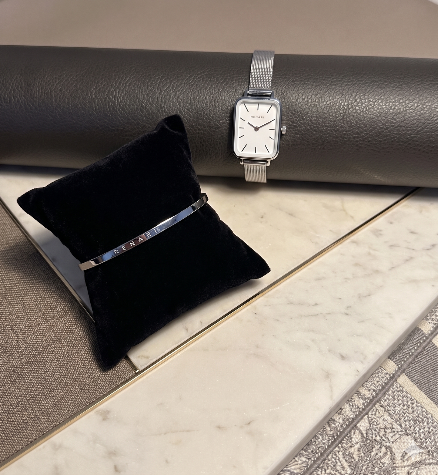 Pulsera minimalista ajustable plata de acero PI