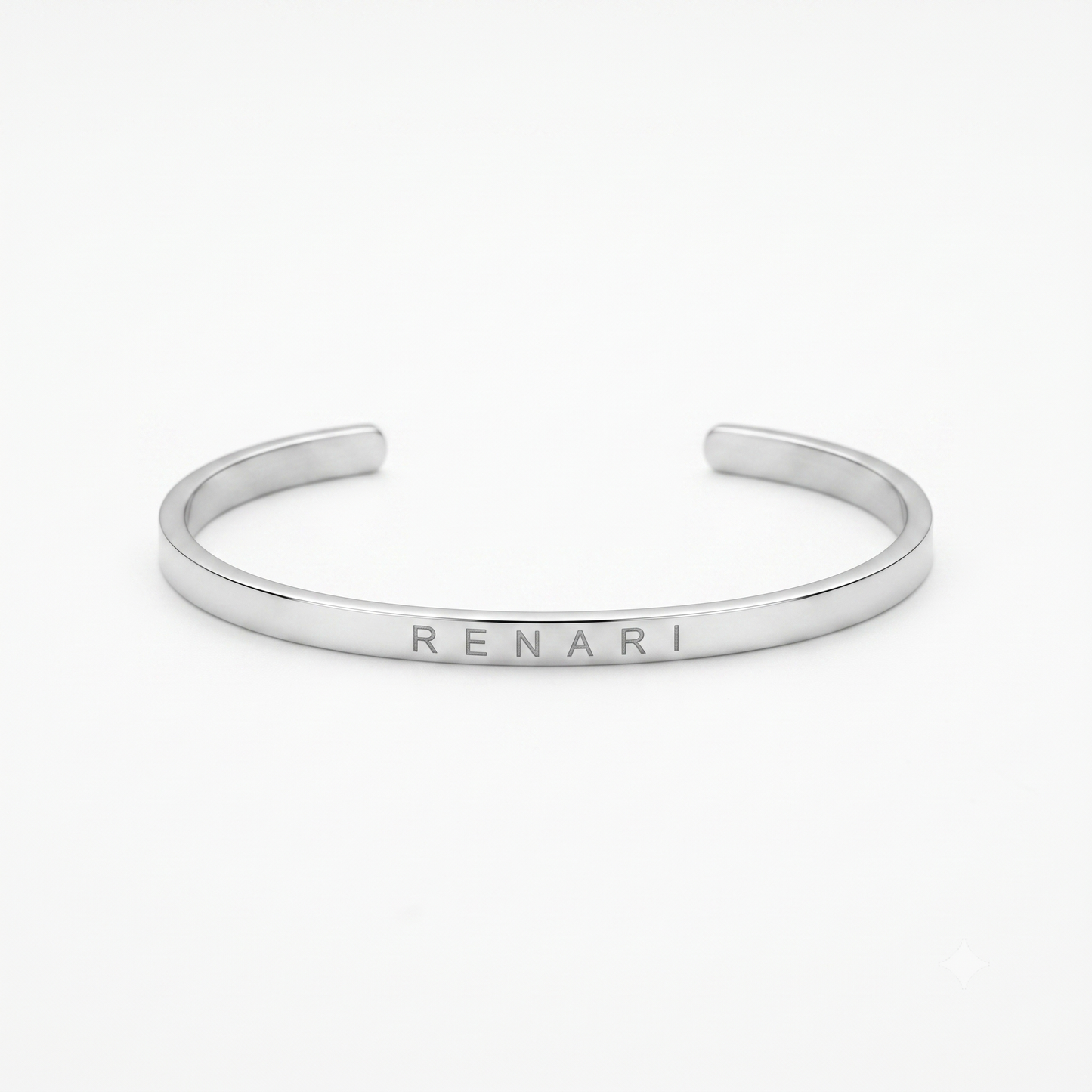 Pulsera minimalista ajustable plata de acero PI