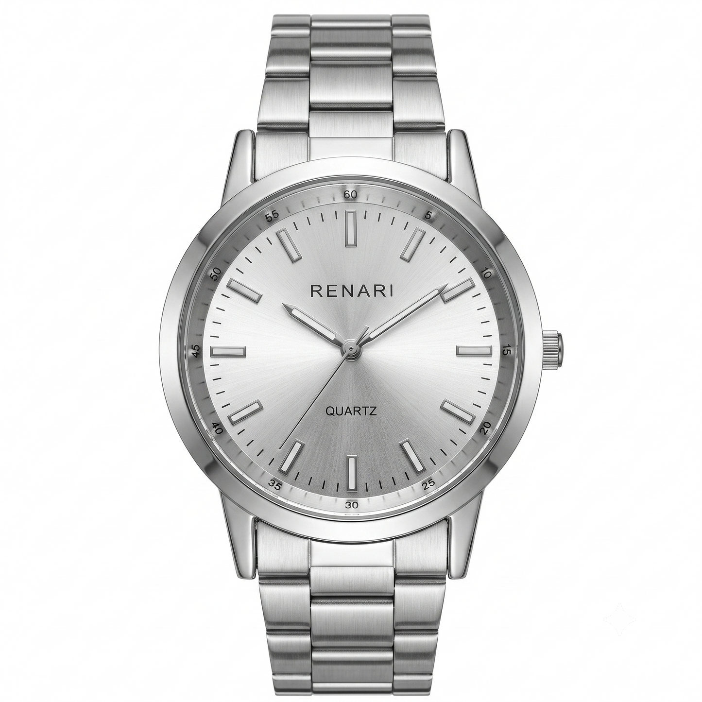 Reloj masculino de malla plata Montpellier