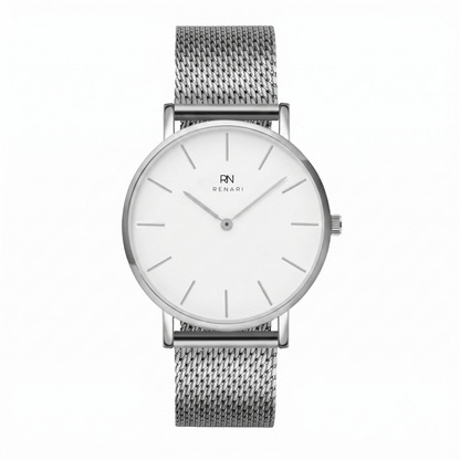 Duomo Silver Minimalist Round Women's Watch