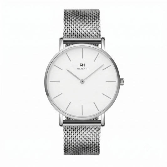 Reloj femenino redondo minimalista Duomo Silver