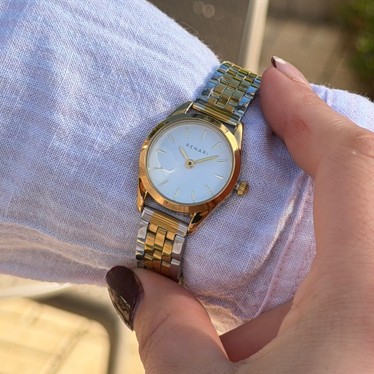 Reloj femenino redondo mini Niza bicolor