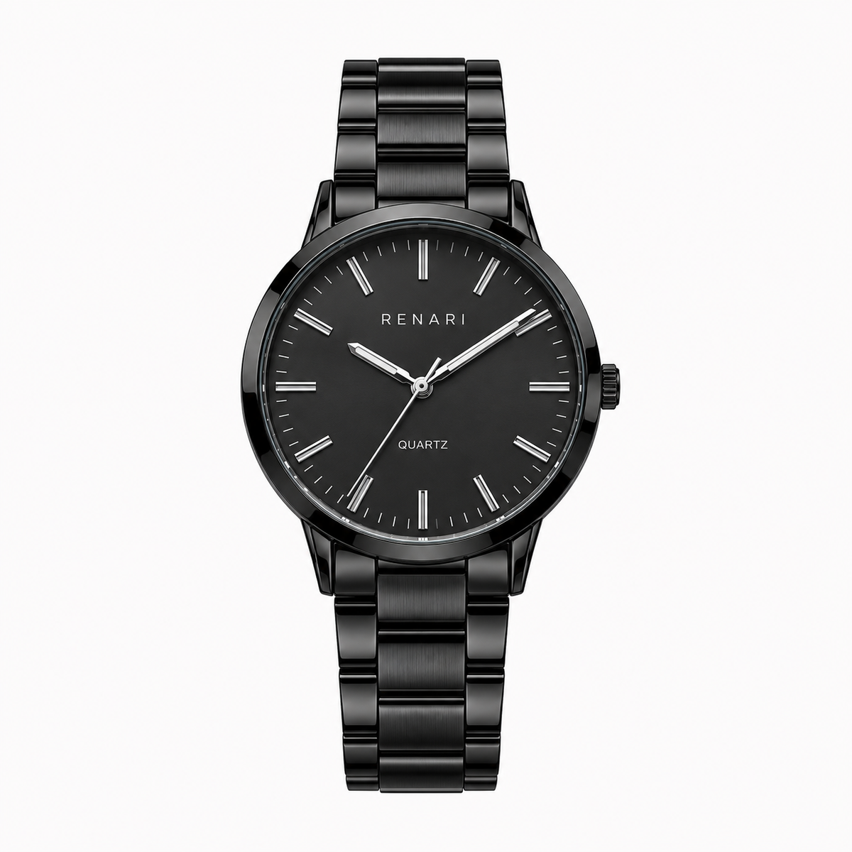 Reloj masculino de malla metálica negra Montpellier - 40mm